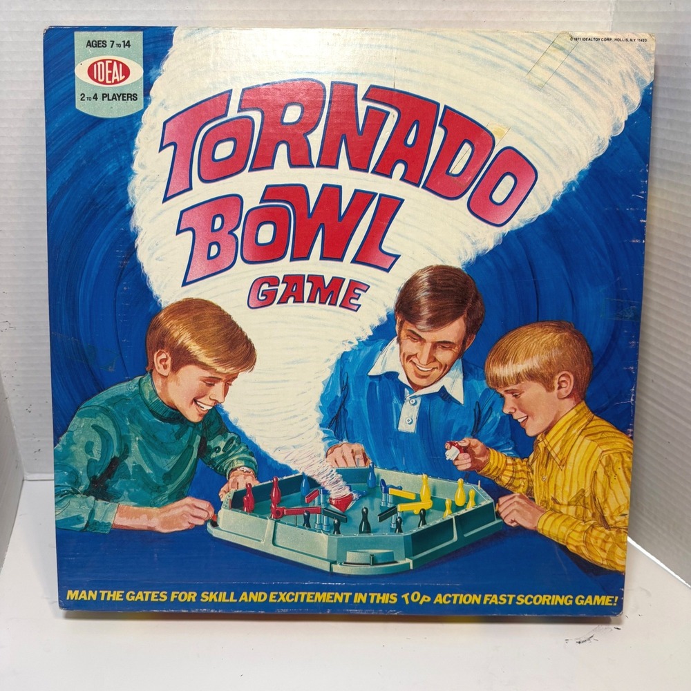Vintage 1971 Ideal Tornado Bowl Game No. 2025-5 USA‎ Made Complete Except 1 Peg